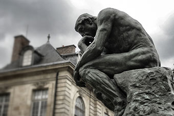 Rodin - thinker - bronze statue