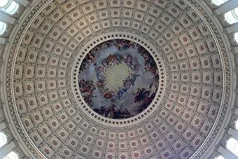 Church dome from the inside