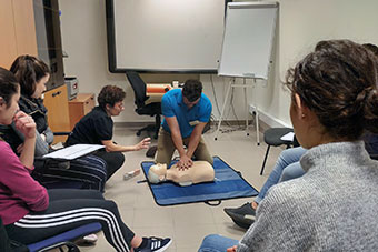 A clinical session in progress