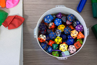 Different types of dice