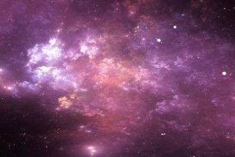 Purple nebula in space