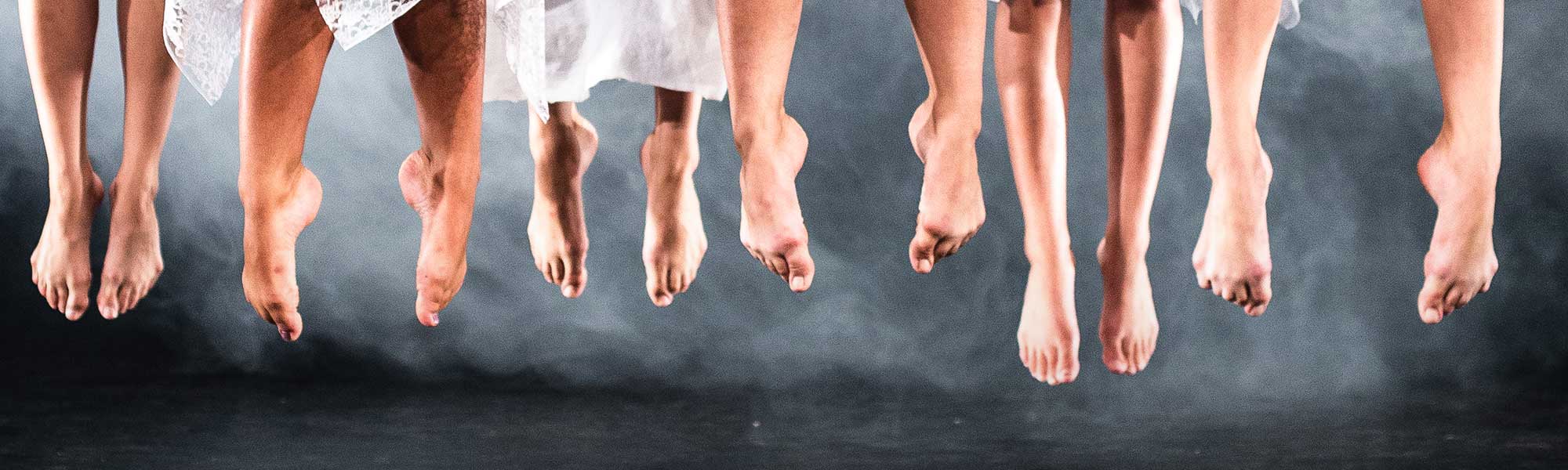 Dancer feet off the ground