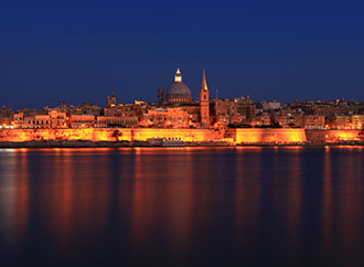 Valletta by night