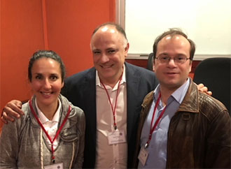 Group photo - Dr Claire Shoemake, Prof. Stefano Alcaro and Prof. David  Magri. 