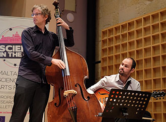 Musician at Science in the City 2018 launch