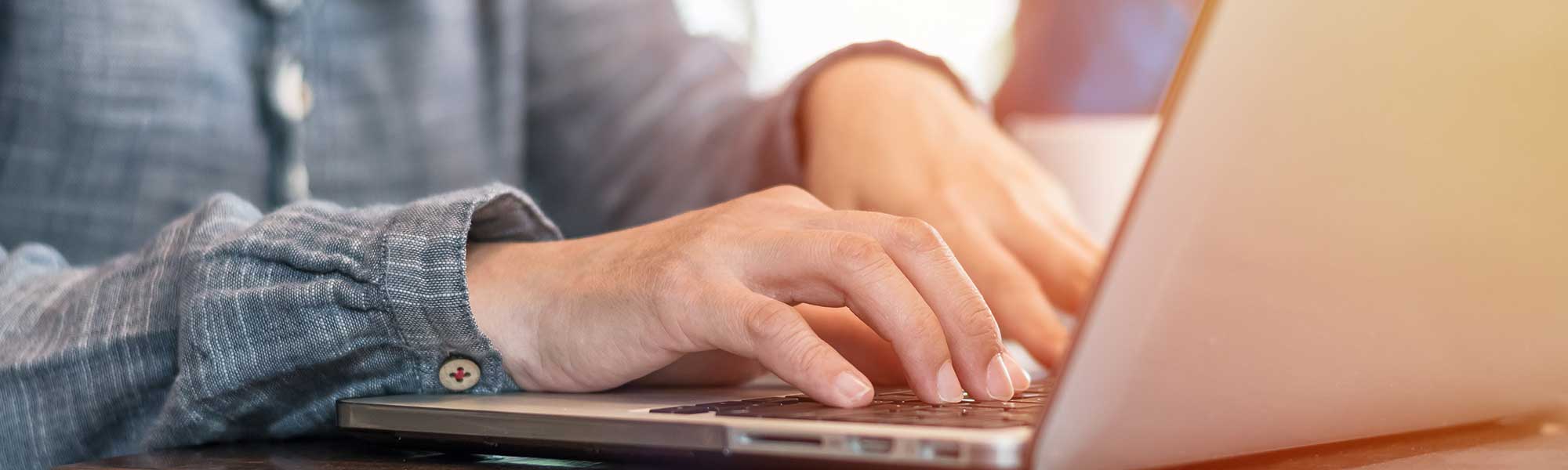 Digital lifestyle blog writer or business person using smart device working on internet communication technology