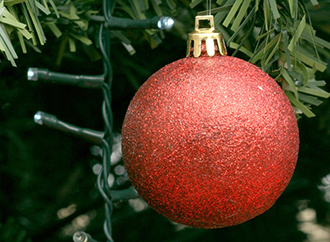 Bauble on a Christmas tree