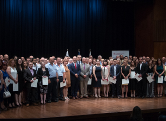 team receiving awards