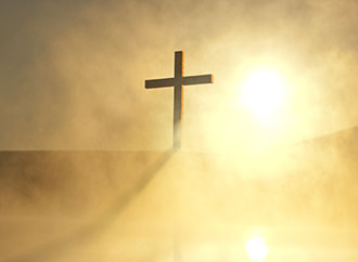 Cross on mountain