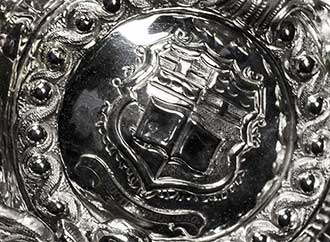 University of Malta silver mace close up
