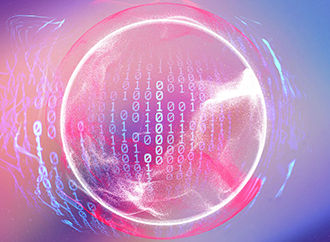 Graphic displaying the concept of cyberspace