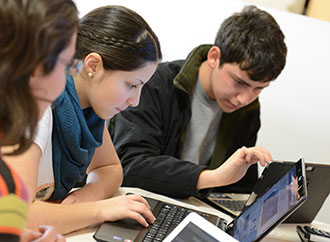 Students at PCs