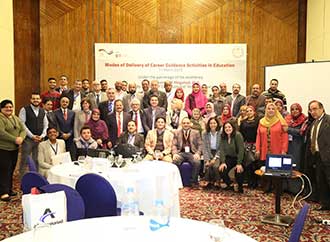 Group photo - North-South collaboration and knowledge sharing on  career guidance and youth transitions in Egypt and the MENA region