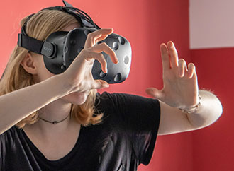 At the inauguration of the new premises of the Institute of Digital Games