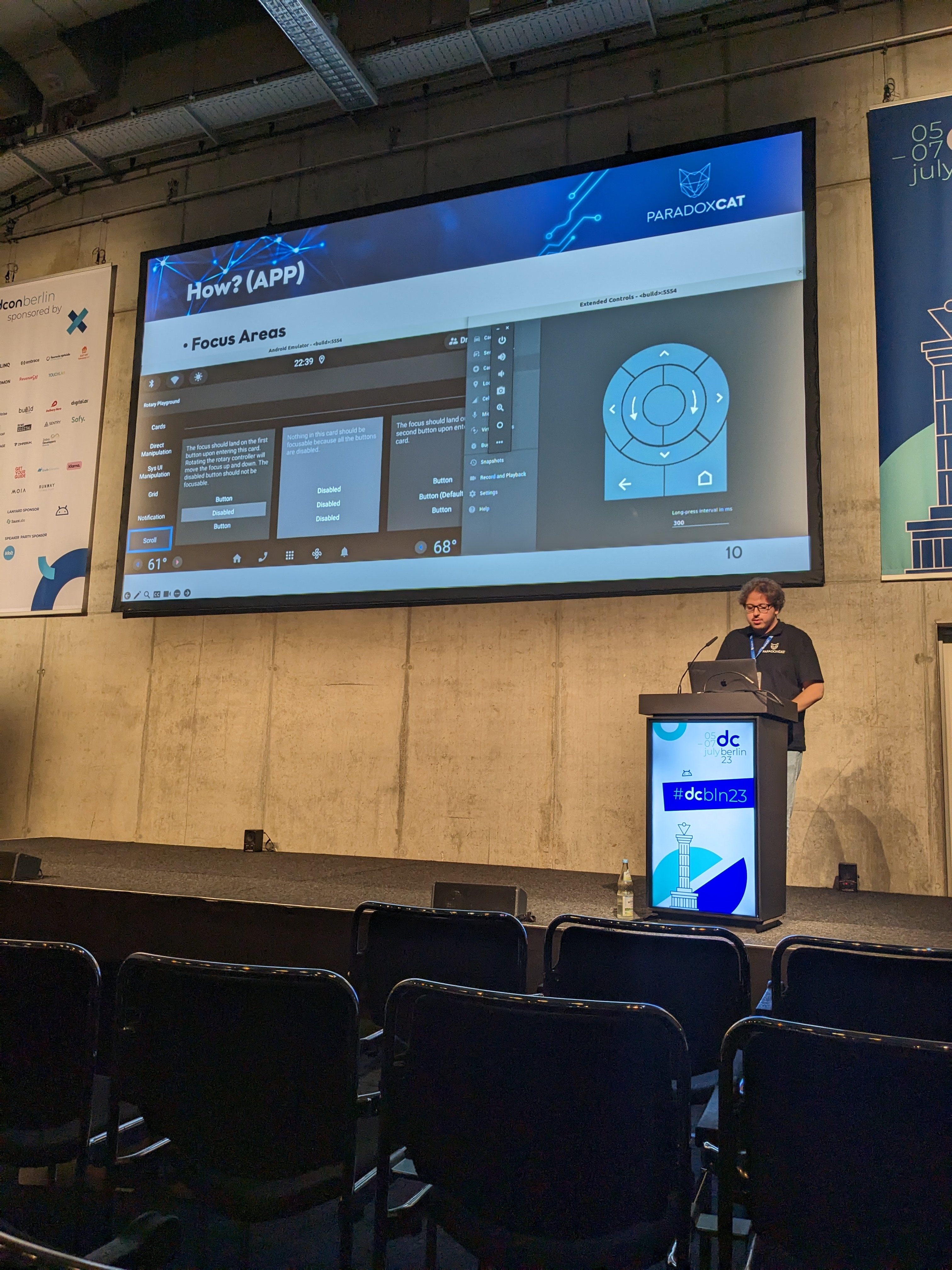 James Gatt at droidcon Berlin