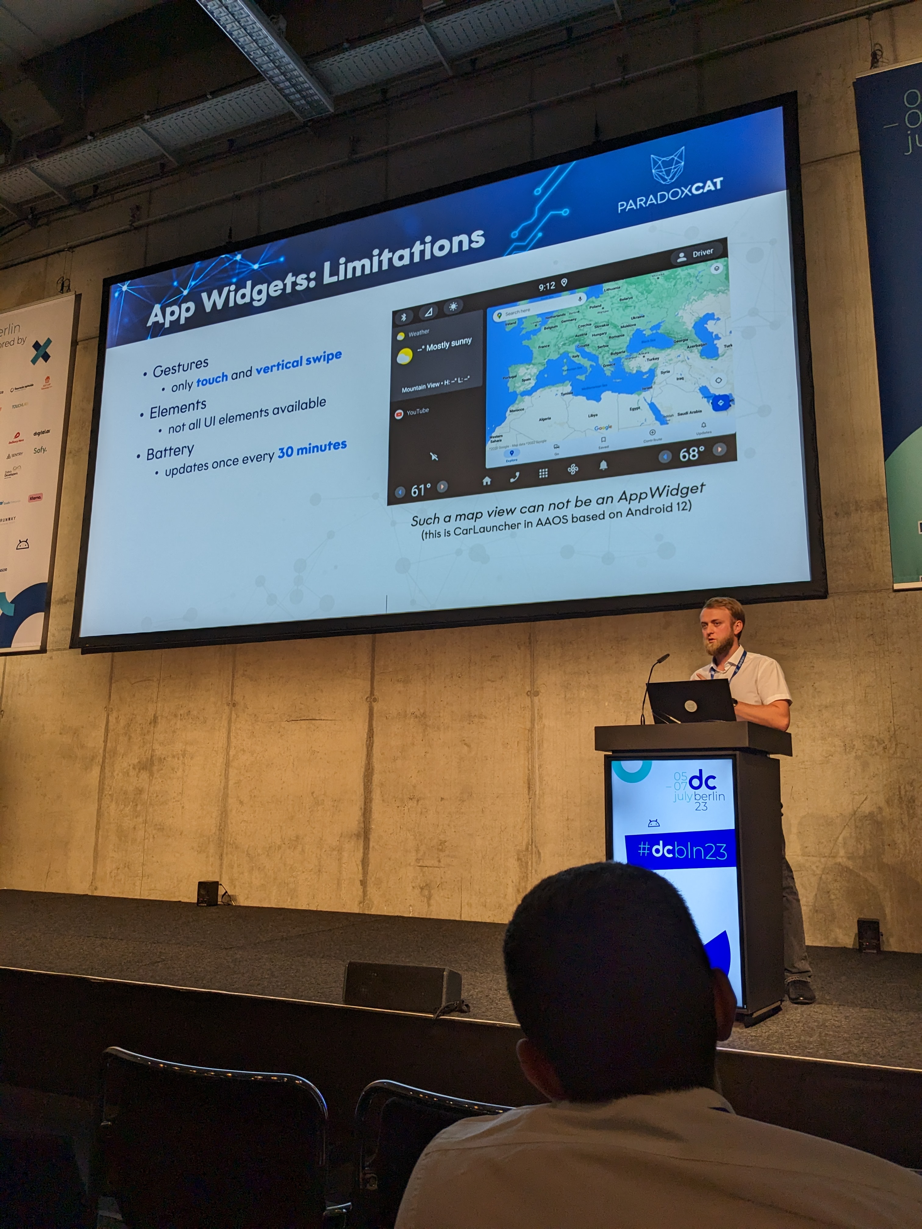 James Gatt at droidcon Berlin