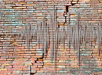 Earthquake wave graph concept image