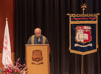 Um Rector, Prof. Alfred J Vella, opening ceremony 2019