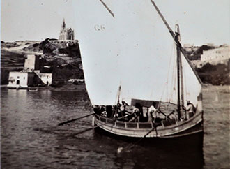 Maltese boat in the sea