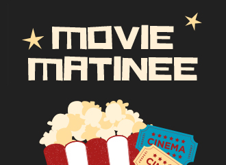 Movie mattinee, popcorn and cinema tickets