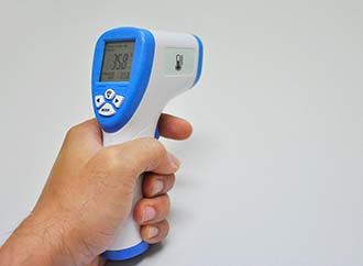Digital Infrared Thermometer (thermometer gun) for check forehead temperature measurement screening from Coronavirus