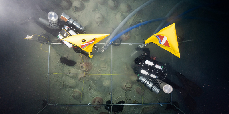 Divers at The Phoenician Shipwreck site