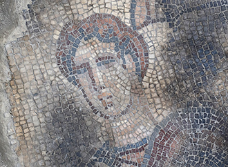Excavations in the ancient Galilean synagogue at Huqoq uncovers mosaics of Samson and commemorative inscriptions