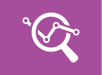 magnifying glass and graph