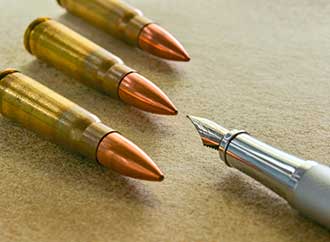 Bullets and pen
