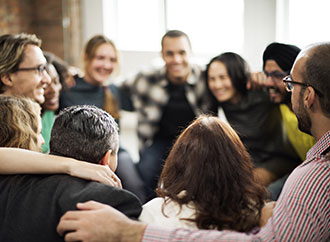 A group of people from different cultures