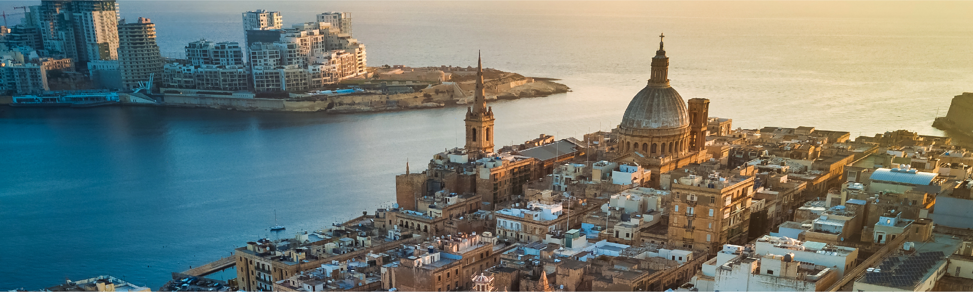 Aerial view of Valletta