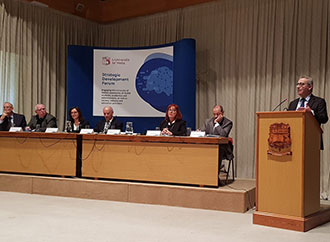 The Hon. Evarist Bartolo and panel during the Strategy Forum