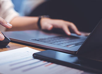 Person using laptop