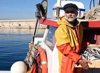 Fisherman with catch of the day