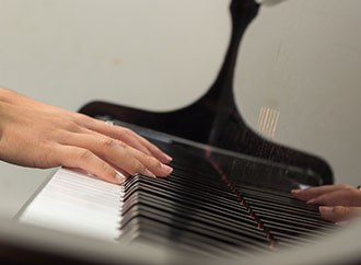 Playing the piano