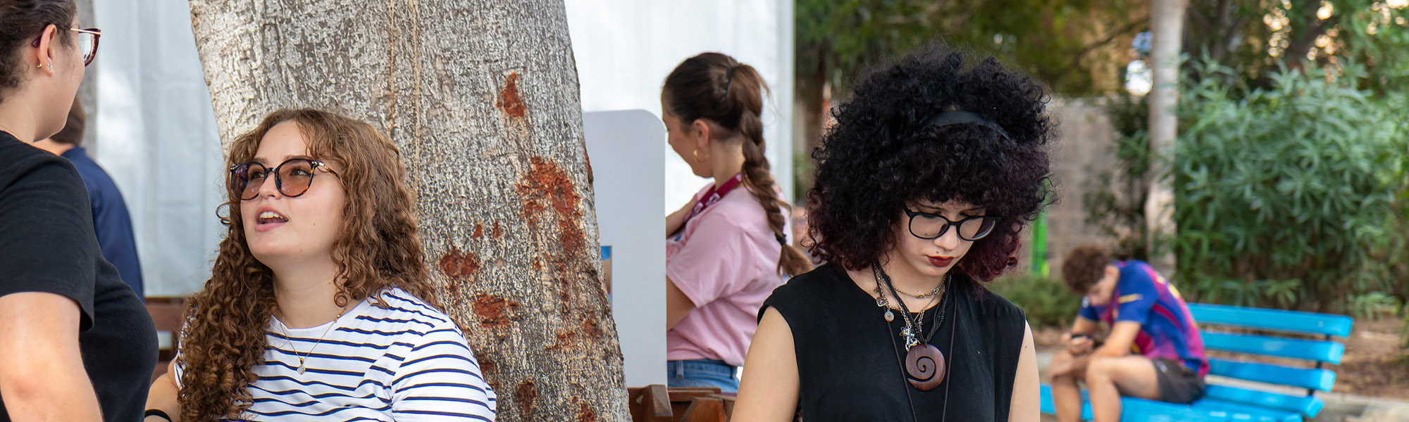 UM students at the Quadrangle, Msida Campus