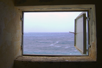 Window overlooking the sea