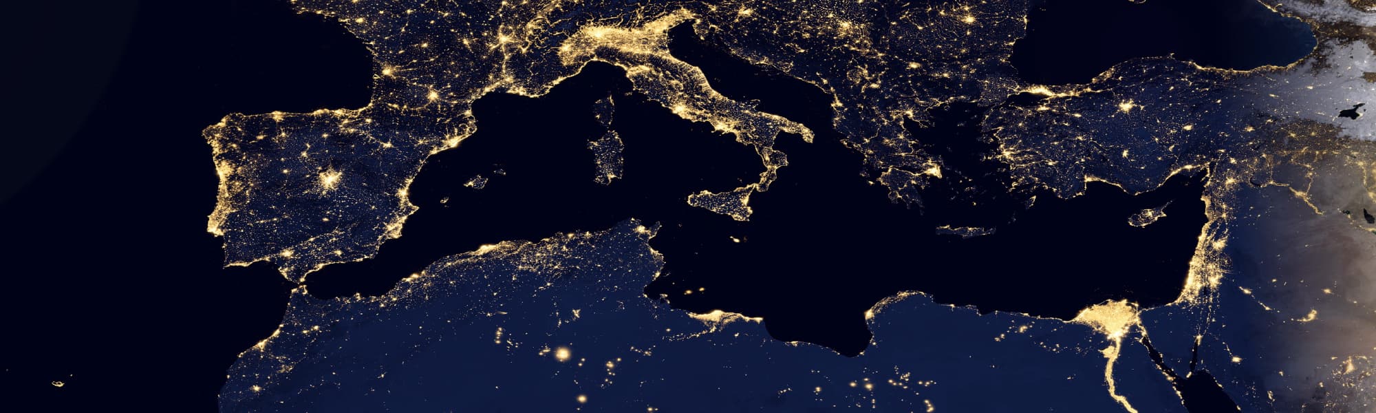 Satellite image of the Mediterranean Sea