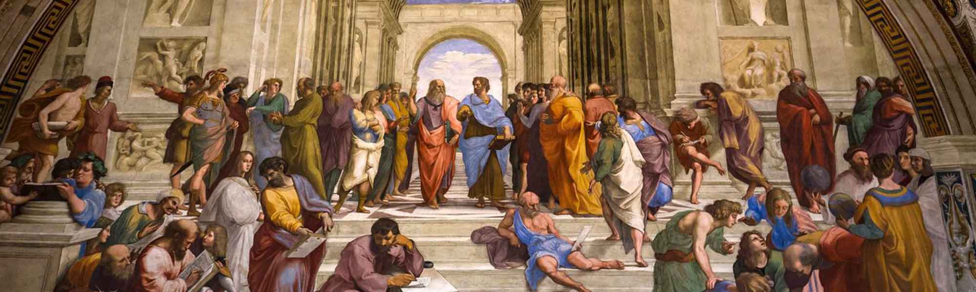 The School of Athens fresco by Raphael