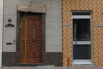Four doorways in a street in Malta