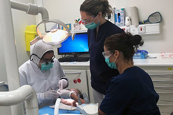 People working in the dental clinic