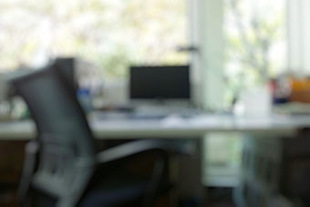 Out of focus image of an office background