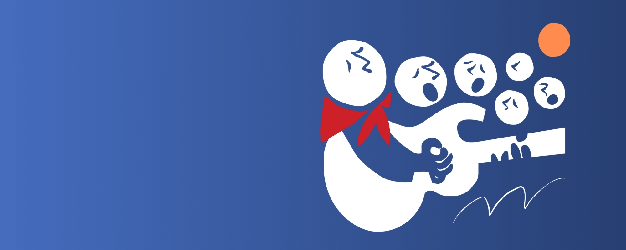 Graphic representing people on a blue background