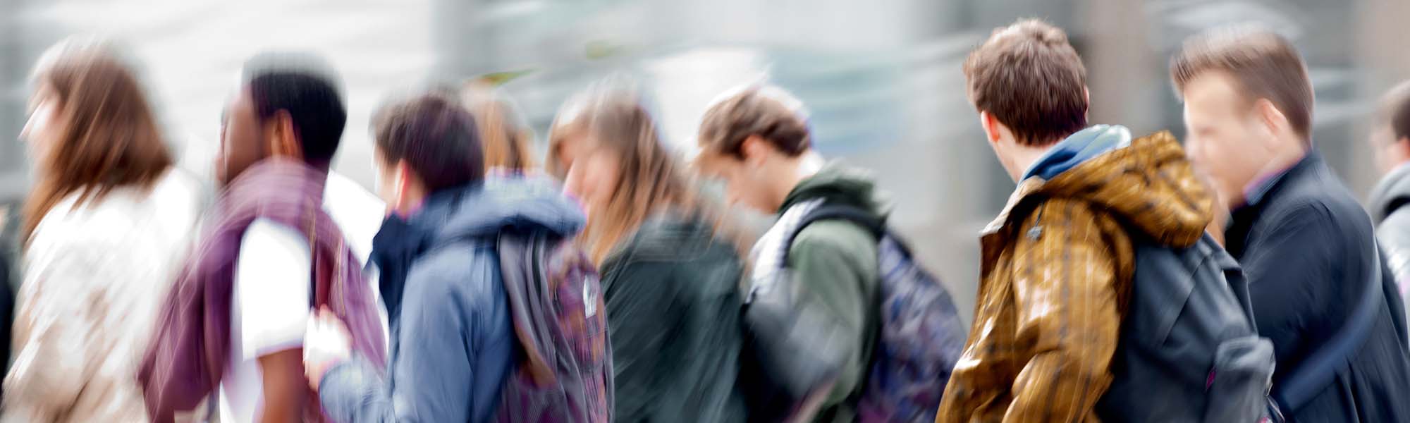 A large group of young people.