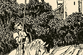 knight horse etching spenser medieval