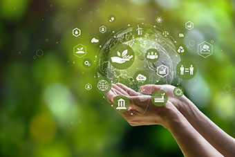 ESG icon concept for the environment, society, governance-