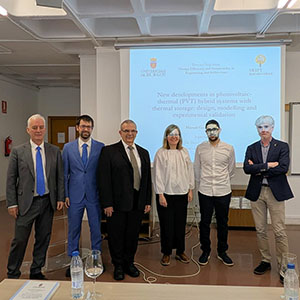 Professor Charles Yousif examining a PhD student at Burgos University