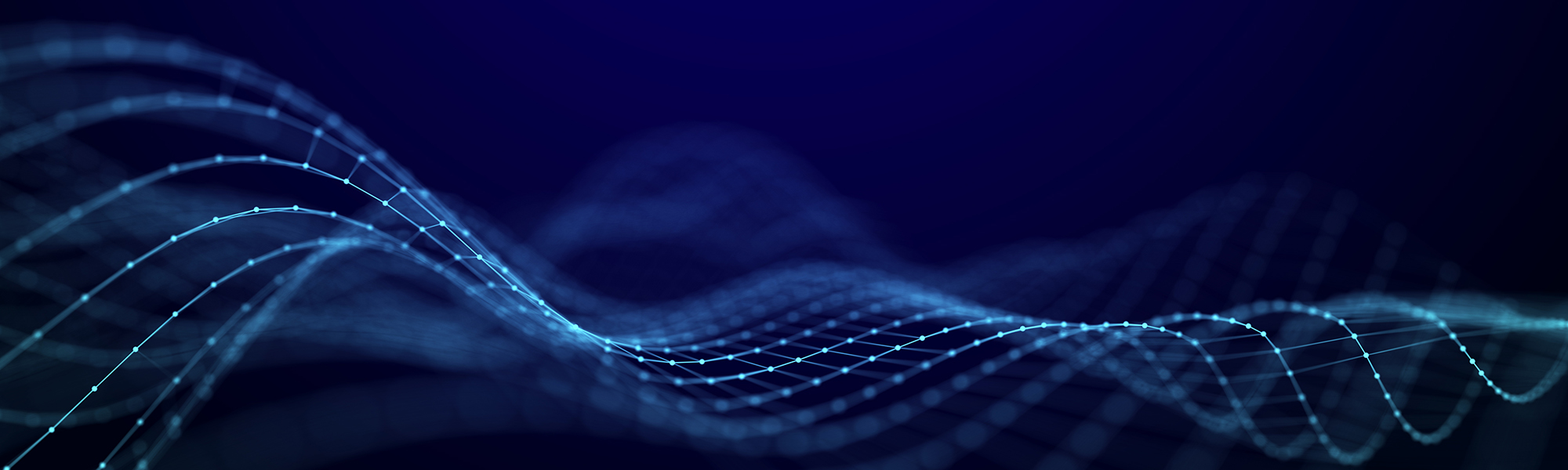Wave of dots and weave lines. Abstract background. Network connection structure.