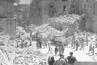 War wreckage in Malta