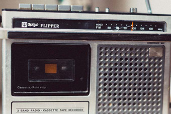 A cassette recorder